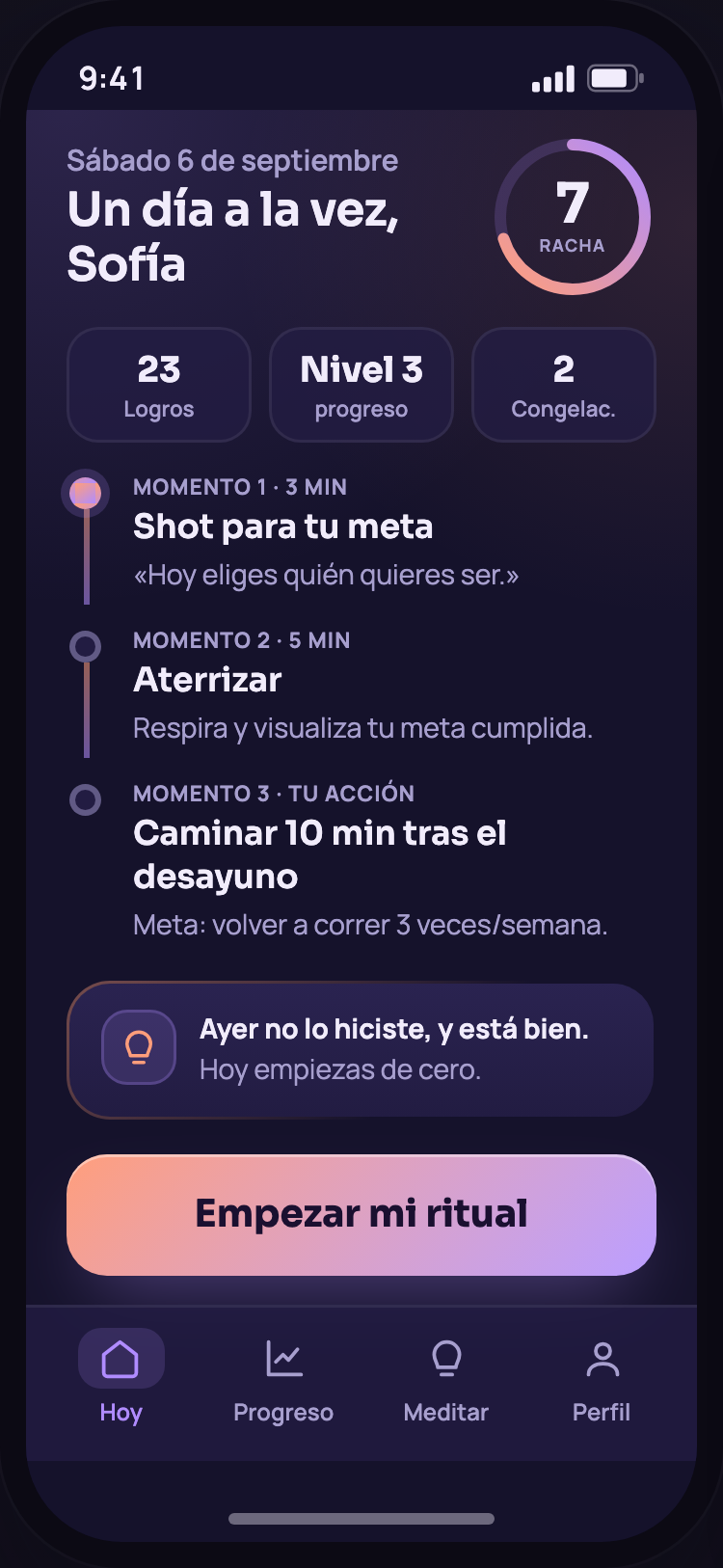 Tu ritual de 3 momentos